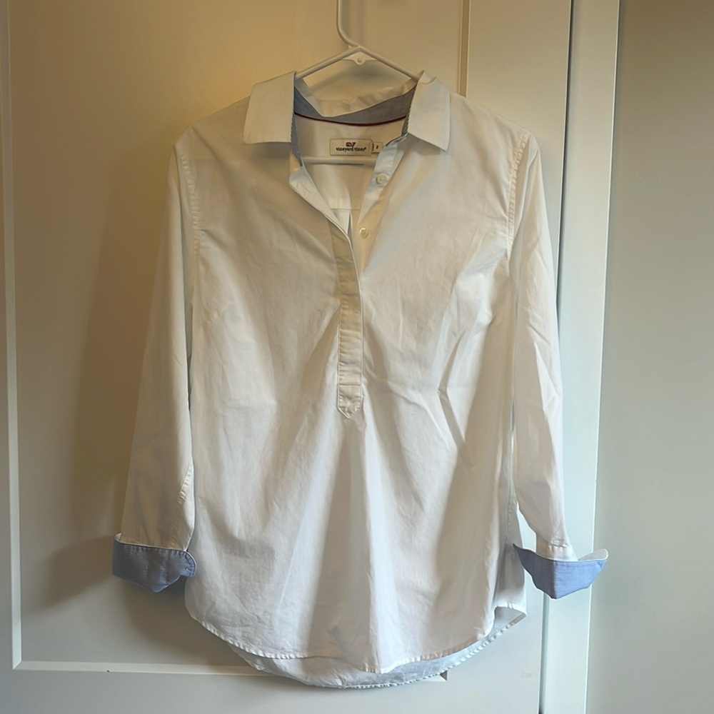 Vineyard Vines classic white popover shirt